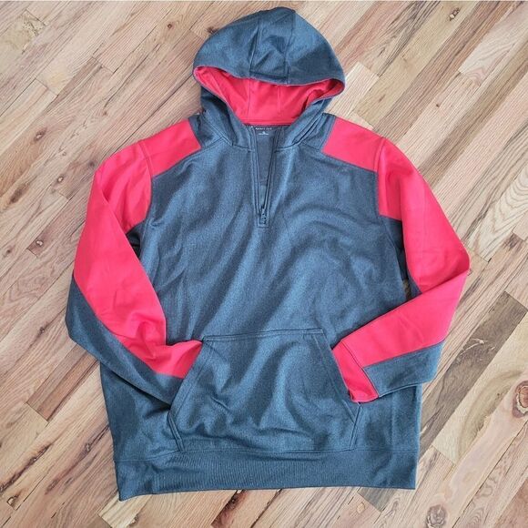 NWOT Sport Tek Quarter Zip Pullover Hoodie with Front Pouch - Picture 1 of 4